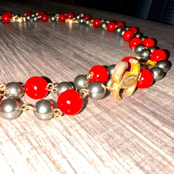 WOW POSHMARK - Authentic Chanel Superstar Red Silver Gold Iconic Necklace 52” - Picture 8 of 16